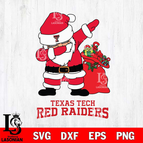 Texas Tech Red Raiders Santa Dabbing Christmas Svg dxf eps png pdf file,NCAA svg,Digital Download,Cricut file