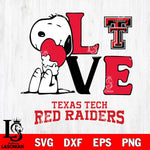 Texas Tech Red Raiders Snoopy Sport 10 Svg Eps Dxf Png File, Digital Download