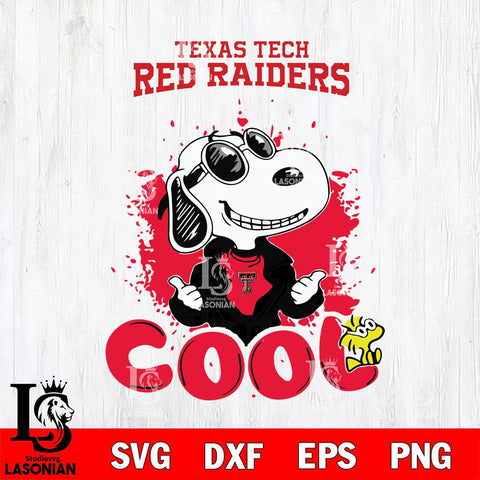 Texas Tech Red Raiders Snoopy Sport 7 Svg Eps Dxf Png File, Digital Download