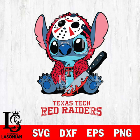 Texas Tech Red Raiders Stitch Jason Voorhees Svg Eps Dxf Png File, NCAA svg, Digital Download, Instant Download