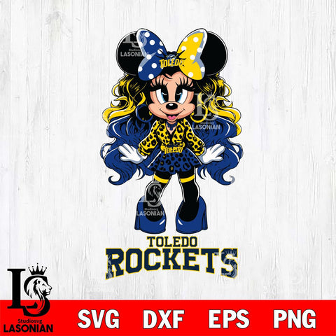 Toledo Rockets Beauty Minnie Mouse Svg Eps Dxf Png File, Digital Download, Instant Download