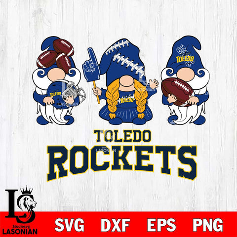 Toledo Rockets 3 Gnomes Football Svg Eps Dxf Png File, Digital Download, Instant Download