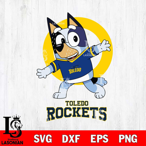 Toledo Rockets Bandit Heeler Rugby Svg Eps Dxf Png File, Digital Download ,Instant Download, Cricut File