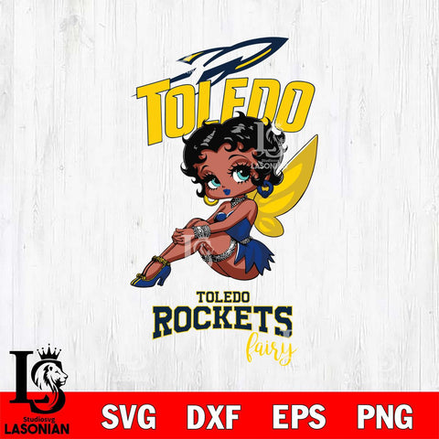 Toledo Rockets Beauty Black Fairy Betty Boop, Svg Eps Dxf Png File, Digital Download