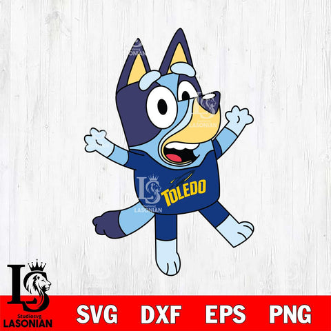 Toledo Rockets Bluey 3 Svg Eps Dxf Png File, Digital Download, Instant Download