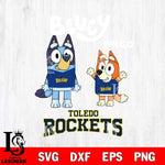 Toledo Rockets Bluey & Bingo 4 Svg Eps Dxf Png File, NCAA svg, Digital Download, Instant Download