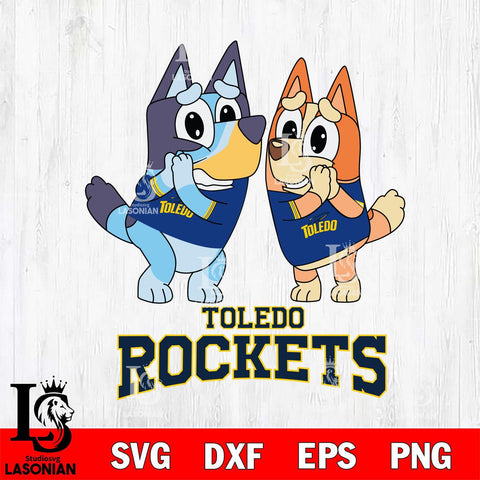 Toledo Rockets Bluey & Bingo 5 Svg Eps Dxf Png File, NCAA svg, Digital Download, Instant Download