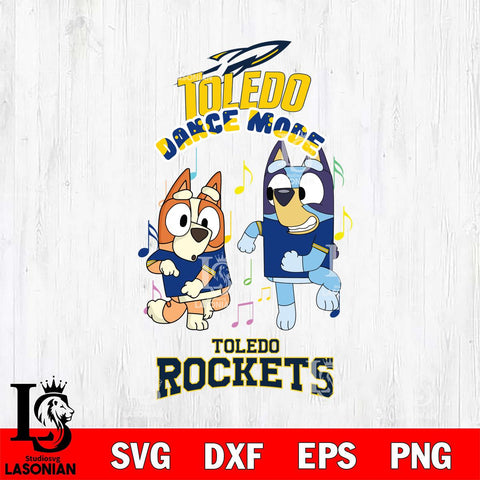 Toledo Rockets Bluey Bingo Dance Mode Svg Eps Dxf Png File, NCAA svg, Digital Download, Instant Download