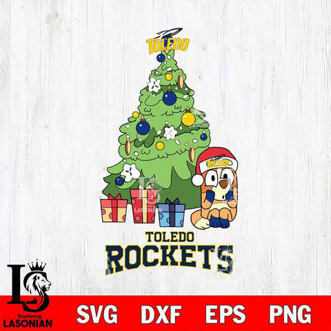 Toledo Rockets Bluey Chilli Christmas Tree Svg Eps Dxf Png File, Digital Download