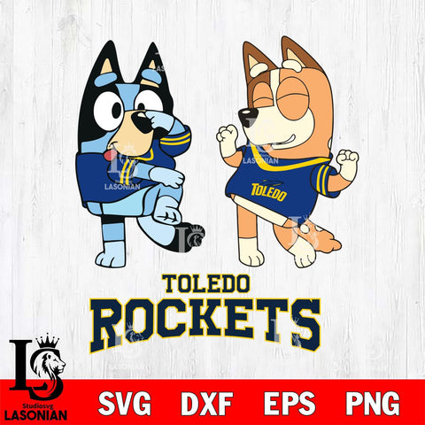 Toledo Rockets Bluey Chilli Sport Svg Eps Dxf Png File, Digital Download, Instant Download