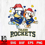 Toledo Rockets Bluey Christmas NFL Svg Eps Dxf Png File, Digital Download