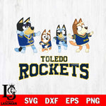 Toledo Rockets Bluey Dance Mode Squats Svg Eps Dxf Png File, Digital Download, Instant Download