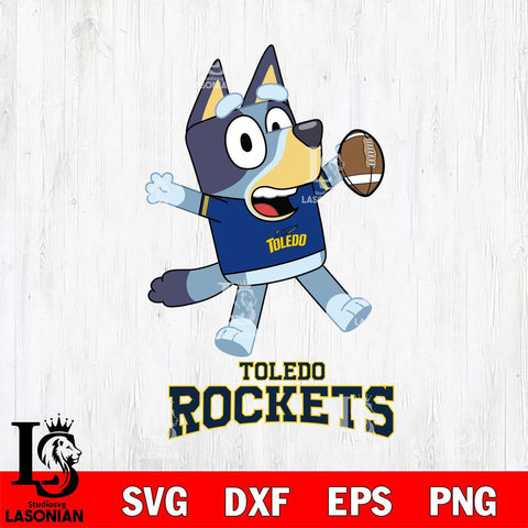 Toledo Rockets Bluey Sport Football Svg Eps Dxf Png File,NCAA Svg Files,Bluey svg ,Digital Download ,Instant Download, Cricut File