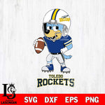 Toledo Rockets Bluey rugby Svg Eps Dxf Png File, Digital Download ,Instant Download, Cricut File