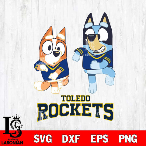 Toledo Rockets Bluey with Chilli Dance Svg Eps Dxf Png File, Digital Download, Instant Download