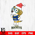 Toledo Rockets Christmas Bluey Honey Sport Cut Files,Bluey Cricut,Christmas Svg , Bluey svg , Digital Download, dxf eps png pdf file