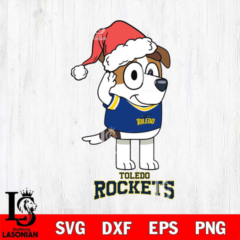 Toledo Rockets Christmas Bluey Jack Sport Cut Files,Bluey Cricut,Christmas Svg , Bluey svg , Digital Download, dxf eps png pdf file