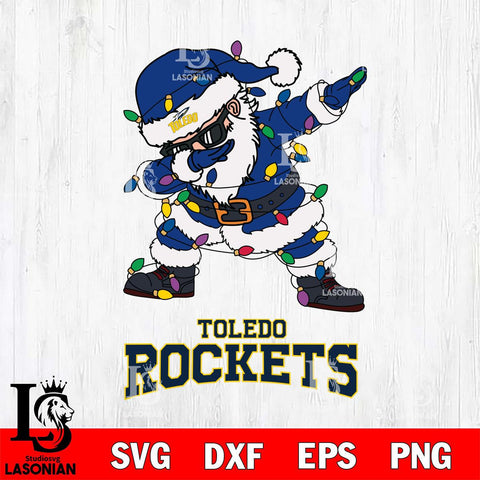 Toledo Rockets Dabbing Santa Claus Ugly Christmas Svg dxf eps png pdf file,NCAA svg,Digital Download,Cricut file