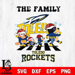 Toledo Rockets Family Bluey Christmas Svg Eps Dxf Png File, Digital Download