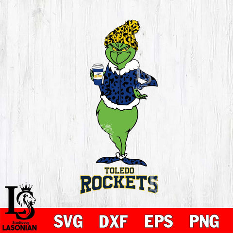 Toledo Rockets Grinch Leopard Coffee Svg Eps Dxf Png File, Digital Download, Instant Download