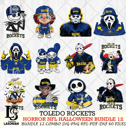 Toledo Rockets Halloween Bundle 12 SVG Svg Eps Dxf Png File, NCAA bundle svg, Digital Download, Instant Download