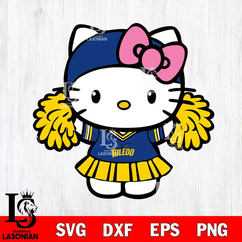 Toledo Rockets Hello Kitty Cheerleader 5 Svg Eps Dxf Png File, Digital Download, Instant Download