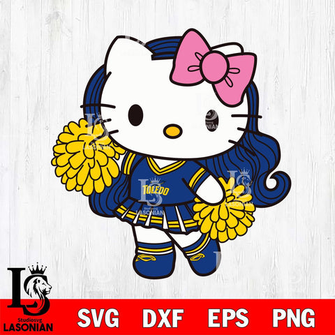 Toledo Rockets Hello Kitty Cheerleader 7 Svg Eps Dxf Png File, Digital Download, Instant Download