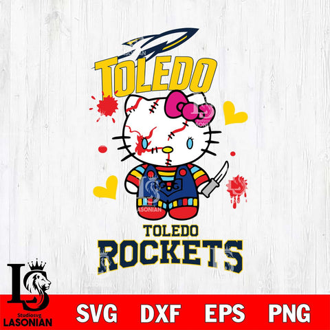 Toledo Rockets Hello Kitty Horror 2 Svg Eps Dxf Png File, Digital Download