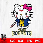 Toledo Rockets Hello Kitty Horror 3 Svg Eps Dxf Png File, Digital Download