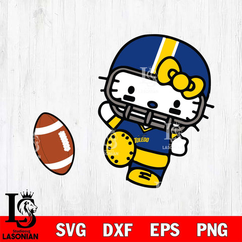 Toledo Rockets Hello Kitty sport 12 Svg Eps Dxf Png File, NCAA svg, Digital Download, Instant Download