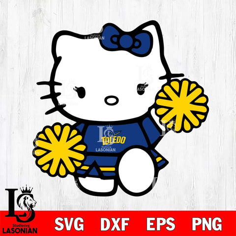 Toledo Rockets Hello Kitty sport 4 Svg Eps Dxf Png File, NCAA svg, Digital Download, Instant Download