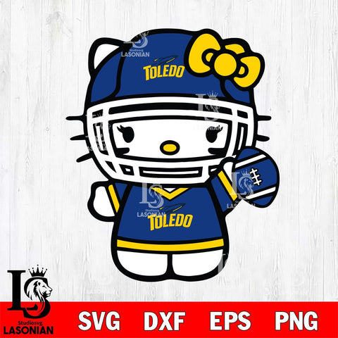 Toledo Rockets Hello Kitty sport 6 Svg Eps Dxf Png File, NCAA svg, Digital Download, Instant Download