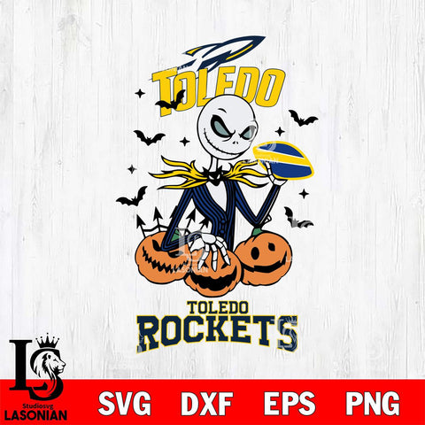 Toledo Rockets Jack Skellington 2 halloween Svg Eps Dxf Png File, NCAA svg, Digital Download, Instant Download