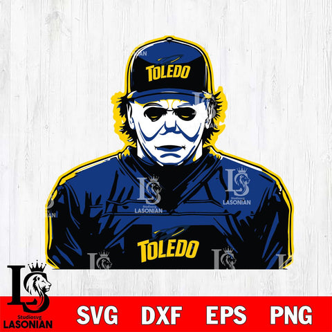 Toledo Rockets Michael Myers Horror Halloween Svg Eps Dxf Png File, NCAA svg, Digital Download, Instant Download