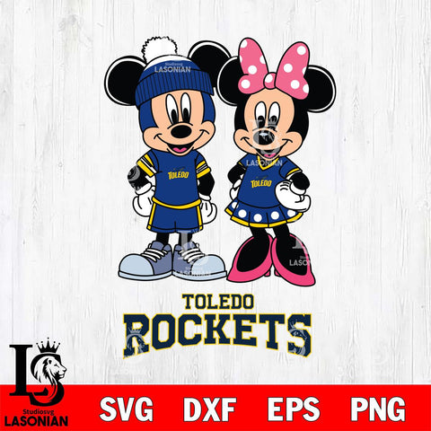 Toledo Rockets Mickey Minnie Mouse Pink Svg Eps Dxf Png File, NCAA svg , File Cut , Digital Download , Instant Download, Cut Svg Files