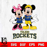 Toledo Rockets Mickey Minnie Mouse Sport Svg Eps Dxf Png File, NCAA svg , File Cut , Digital Download , Instant Download, Cut Svg Files