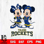 Toledo Rockets Mickey Minnie Mouse rugby ball Svg Eps Dxf Png File, NCAA svg , File Cut , Digital Download , Instant Download, Cut Svg Files