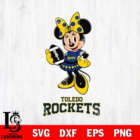 Toledo Rockets Minnie Mouse, Svg Eps Dxf Png File, Digital Download