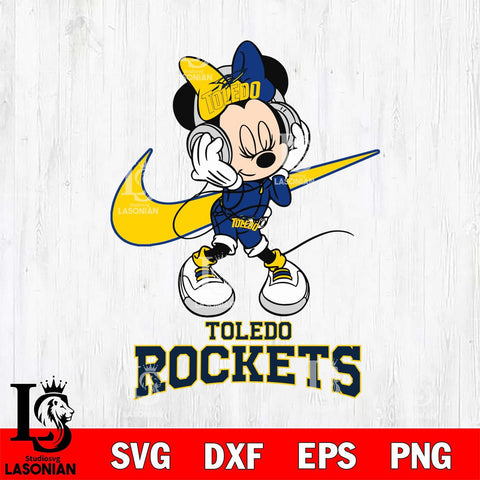 Toledo Rockets Minnie Mouse Dancing NIKE, Svg Eps Dxf Png File, Digital Download