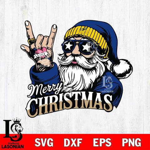 Toledo Rockets Rock Santa Claus Football Svg dxf eps png pdf file,NCAA svg,Digital Download,Cricut file