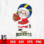 Toledo Rockets Santa Claus Cute Svg dxf eps png pdf file,NCAA svg,Digital Download,Cricut file