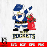 Toledo Rockets Santa Dabbing Christmas Svg dxf eps png pdf file,NCAA svg,Digital Download,Cricut file