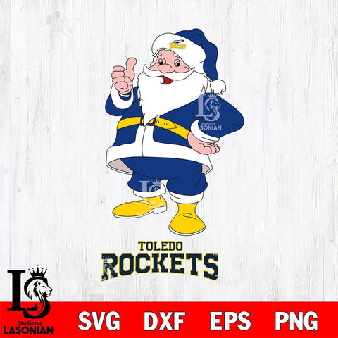 Toledo Rockets Santa claus Svg dxf eps png pdf file,NCAA svg,Digital Download,Cricut file