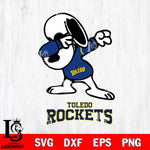 Toledo Rockets Snoopy Sport 3 Svg Eps Dxf Png File, Digital Download