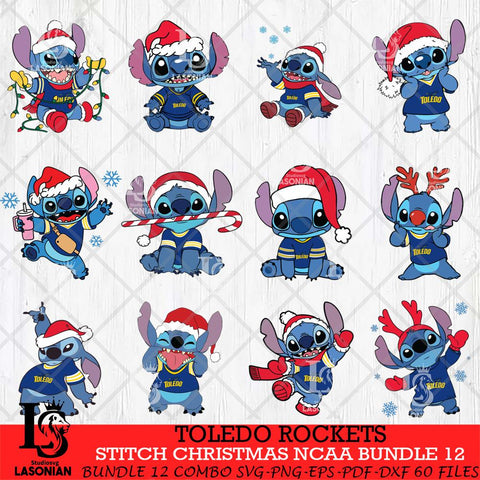 Toledo Rockets Stitch Christmas NCAA Bundle 12 Svg Eps Dxf Png File, Digital Download, Instant Download