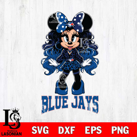 Toronto Blue Jays Beauty Minnie Mouse Svg Eps Dxf Png File, Digital Download, Instant Download