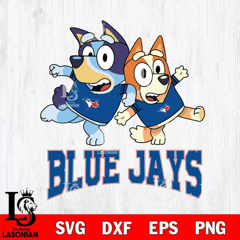 Toronto Blue Jays Bluey & Bingo 13 Svg Eps Dxf Png File, MLB svg, Digital Download, Instant Download