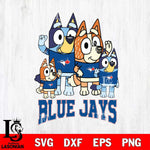 Toronto Blue Jays Bluey & Bingo 14 Svg Eps Dxf Png File, MLB svg, Digital Download, Instant Download