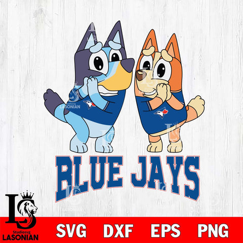 Toronto Blue Jays Bluey & Bingo 15 Svg Eps Dxf Png File, MLB svg, Digital Download, Instant Download