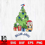 Toronto Blue Jays Bluey Chilli Christmas Tree Svg Eps Dxf Png File, Digital Download